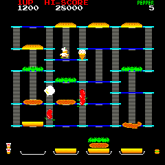 Burger Time (Data East set 2) Screenshot 1